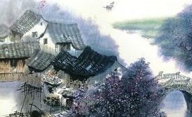 《思江南》唐代文人方干，昨日草枯今日青，羁人又动故乡情